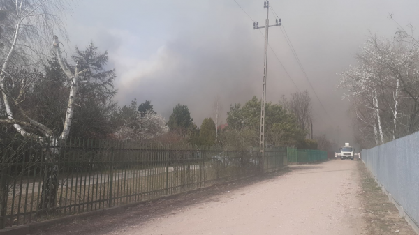 Bardzo duży pożar w Kajetanach