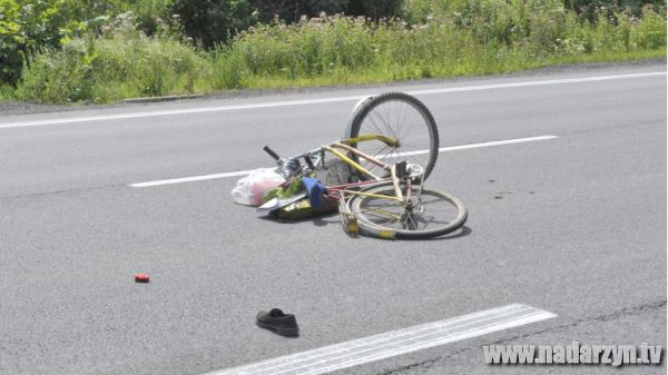 Potrącony rowerzysta