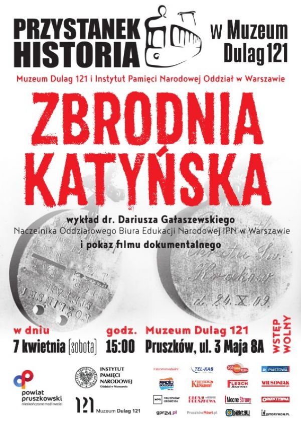 „Zbrodnia Katyńska 1940” – wykład dr. Dariusza Gałaszewskiego (IPN) i pokaz filmu dokumentalnego