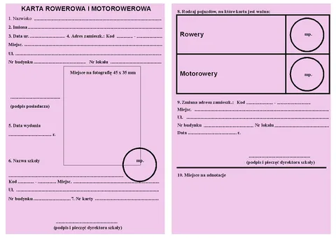 Nowe zasady uzyskiwania karty rowerowej