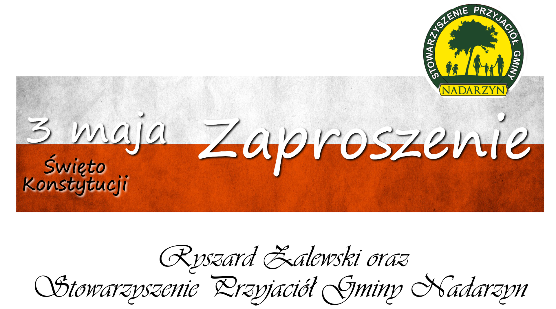 Zaproszenie do uczczenie 3 maja