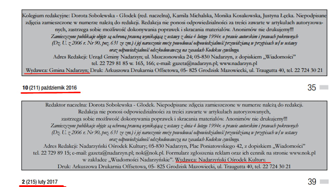 NOK przejął Wiadomości Nadarzyńskie