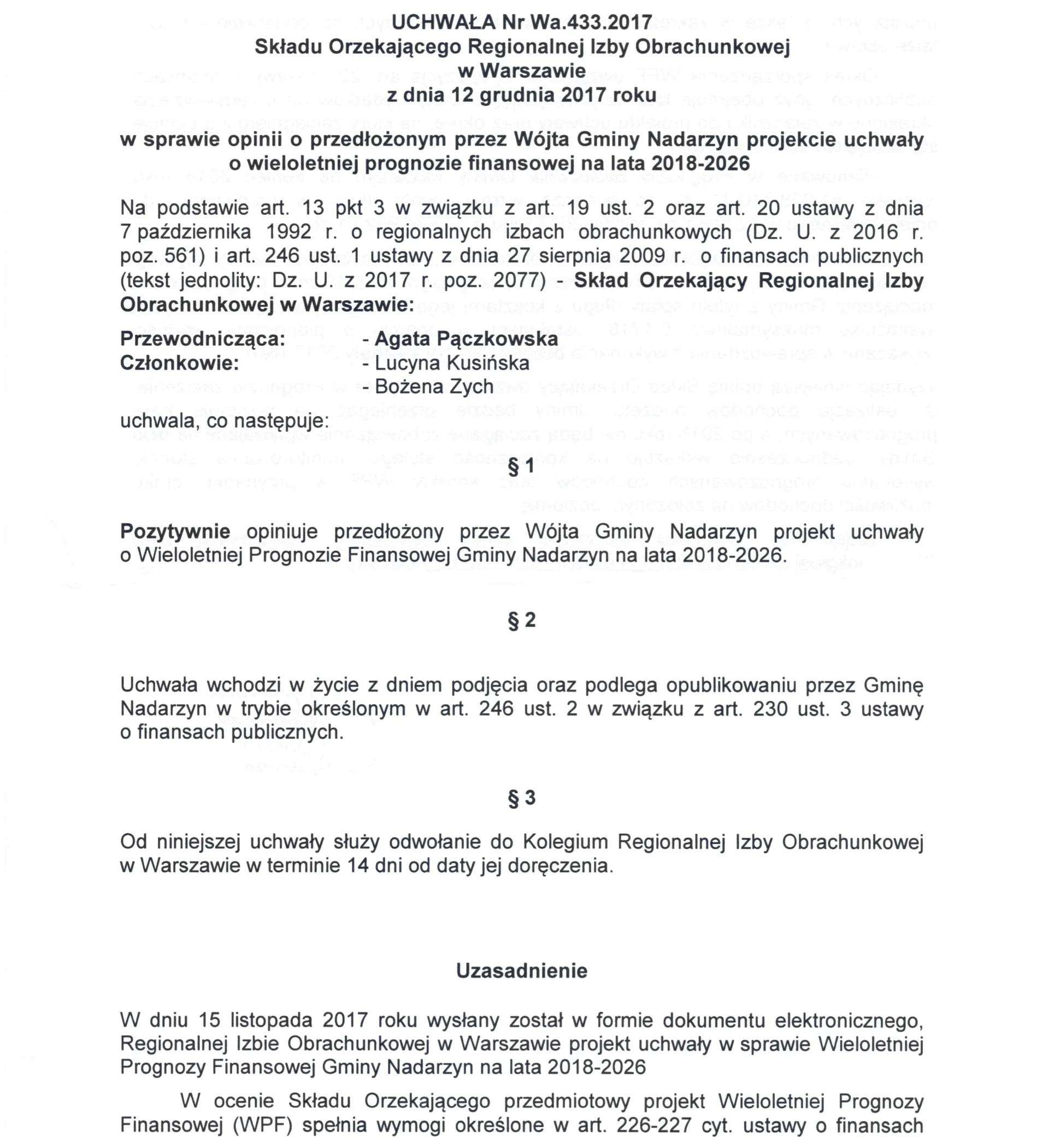 Dług Gminy Nadarzyn w przyszłym roku wyniesie 52 mln