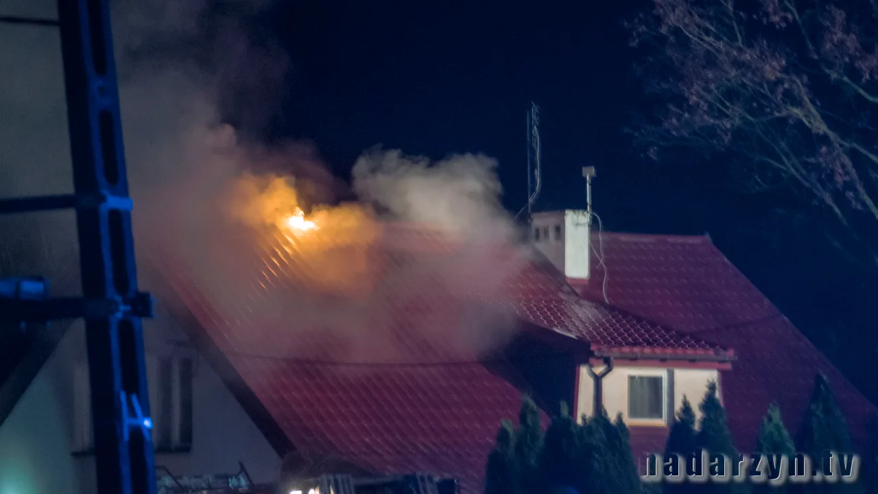 Pożar domu jednorodzinnego w Woli Krakowiańskiej