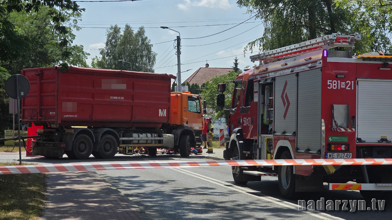 Potrącenie pieszej na Pruszkowskiej. Lądowało LPR