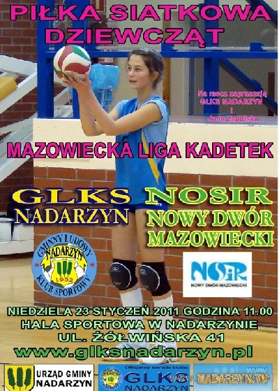 SIATKÓWKA : GLKS NADARZYN -NOSiR NOWY DWÓR MAZ.