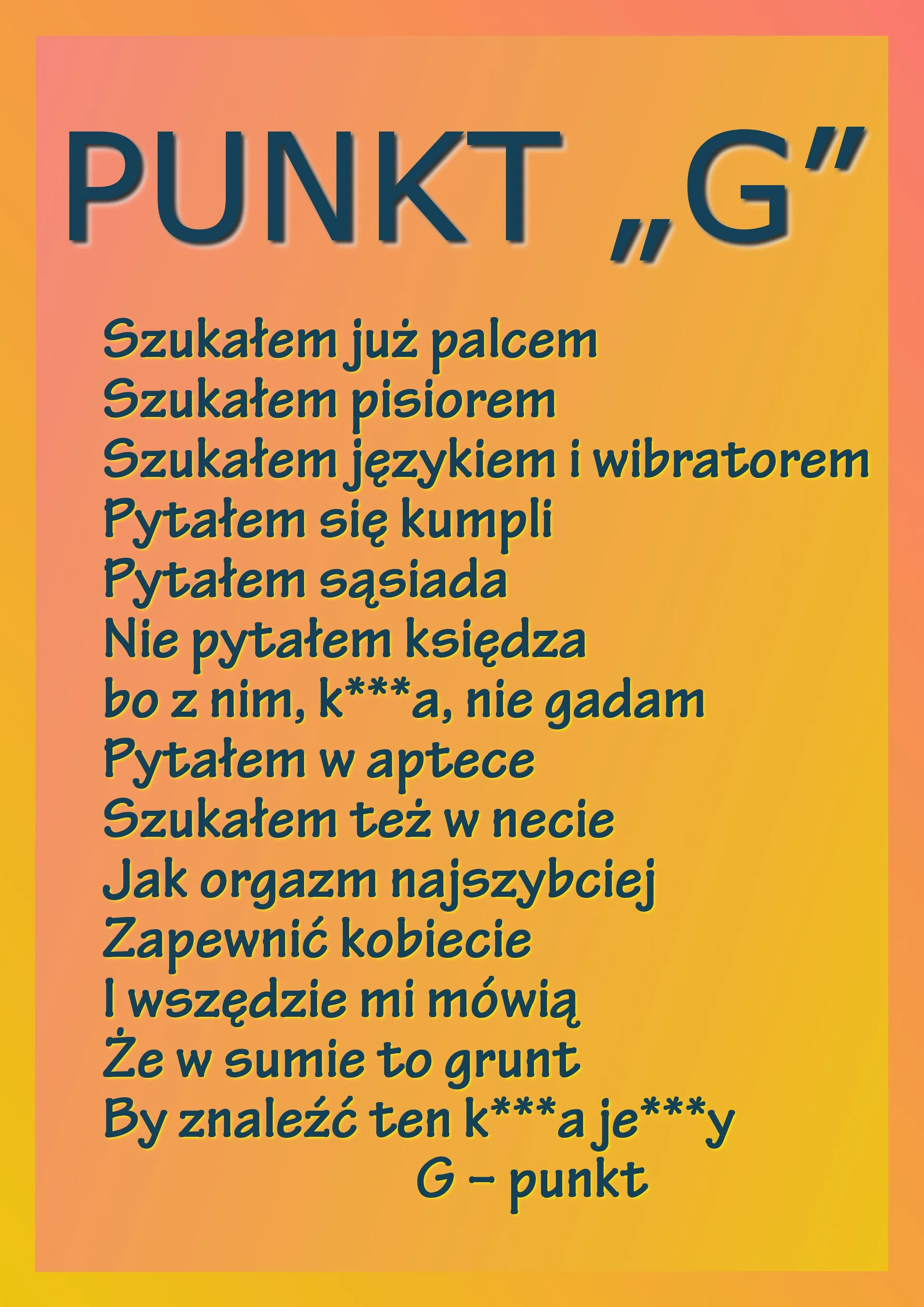 Wierszyk " Punkt G" - 18+ !!!!!!!!!
