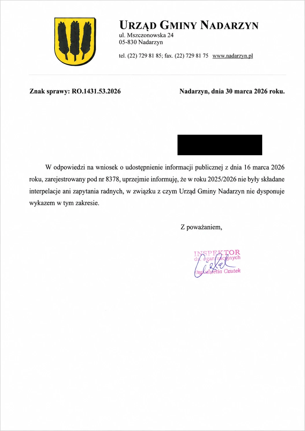 Galeria: Sięgnęli po maksymalne stawki. Sprawdź, ile kosztuje nas wójt i radni Nadarzyna