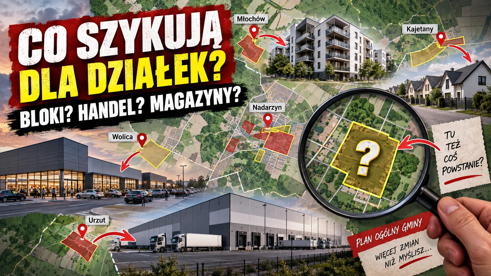 Bloki w Młochowie, duży handel w Nadarzynie? Zajrzeliśmy do 907 pozycji wniosków do planu ogólnego