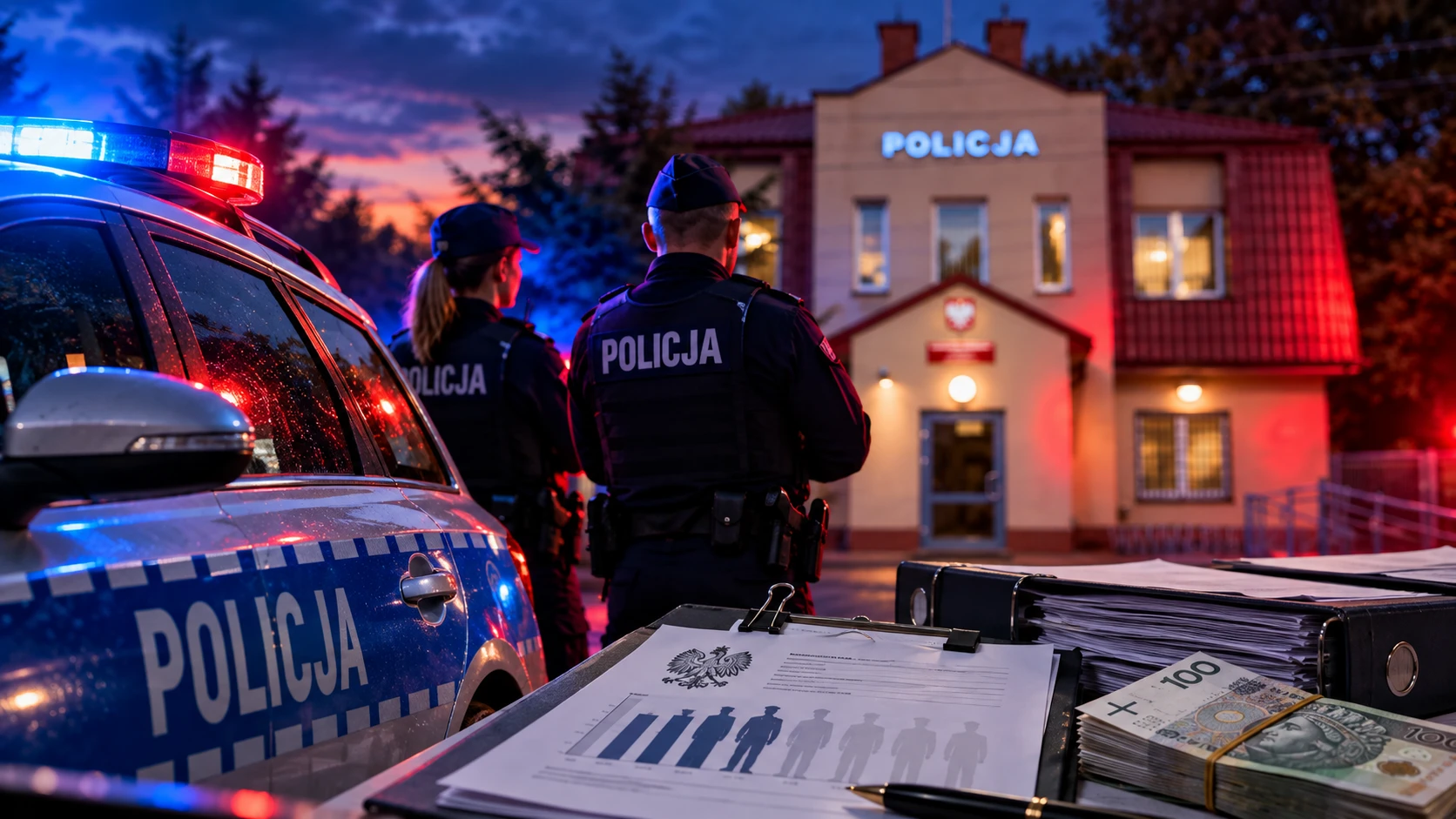 Pożyczane radiowozy, 34% wakatów i gminne premie. Kulisy finansowania policji w Nadarzynie