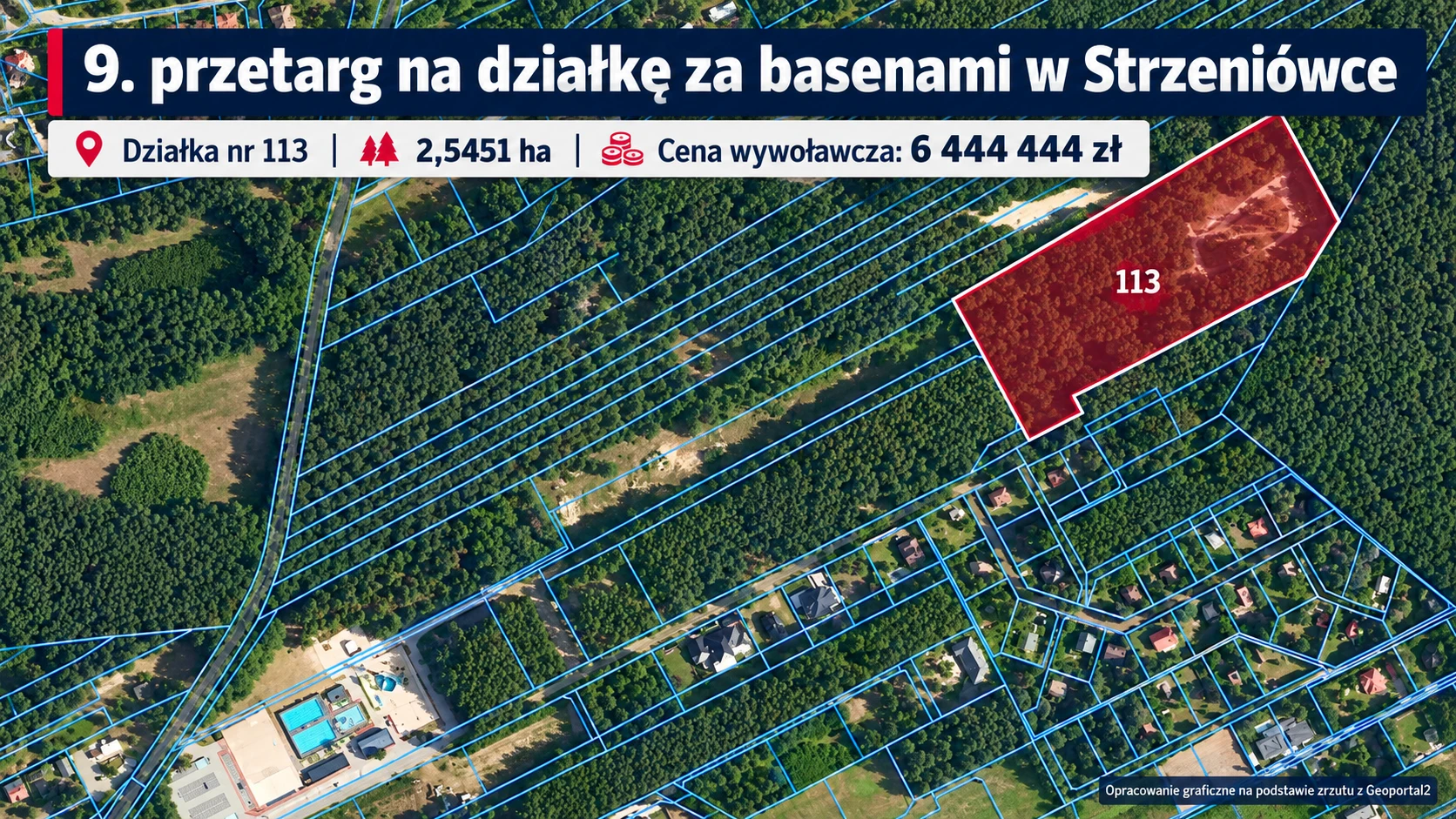 Osiem przetargów bez skutku. Powiat po raz dziewiąty próbuje sprzedać działkę w Strzeniówce za basenami