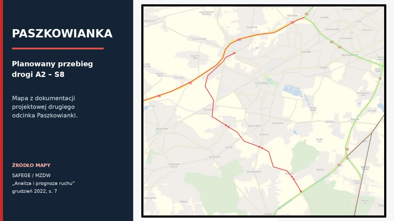Paszkowianka za 700 milionów złotych. Pierwszy odcinek w 2030 roku, cała droga być może w 2035