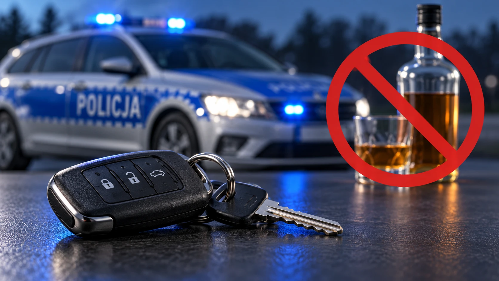 Czuł się dobrze, miał ponad 1,5 promila. Uszkodził słupki i ogrodzenie w Nadarzynie